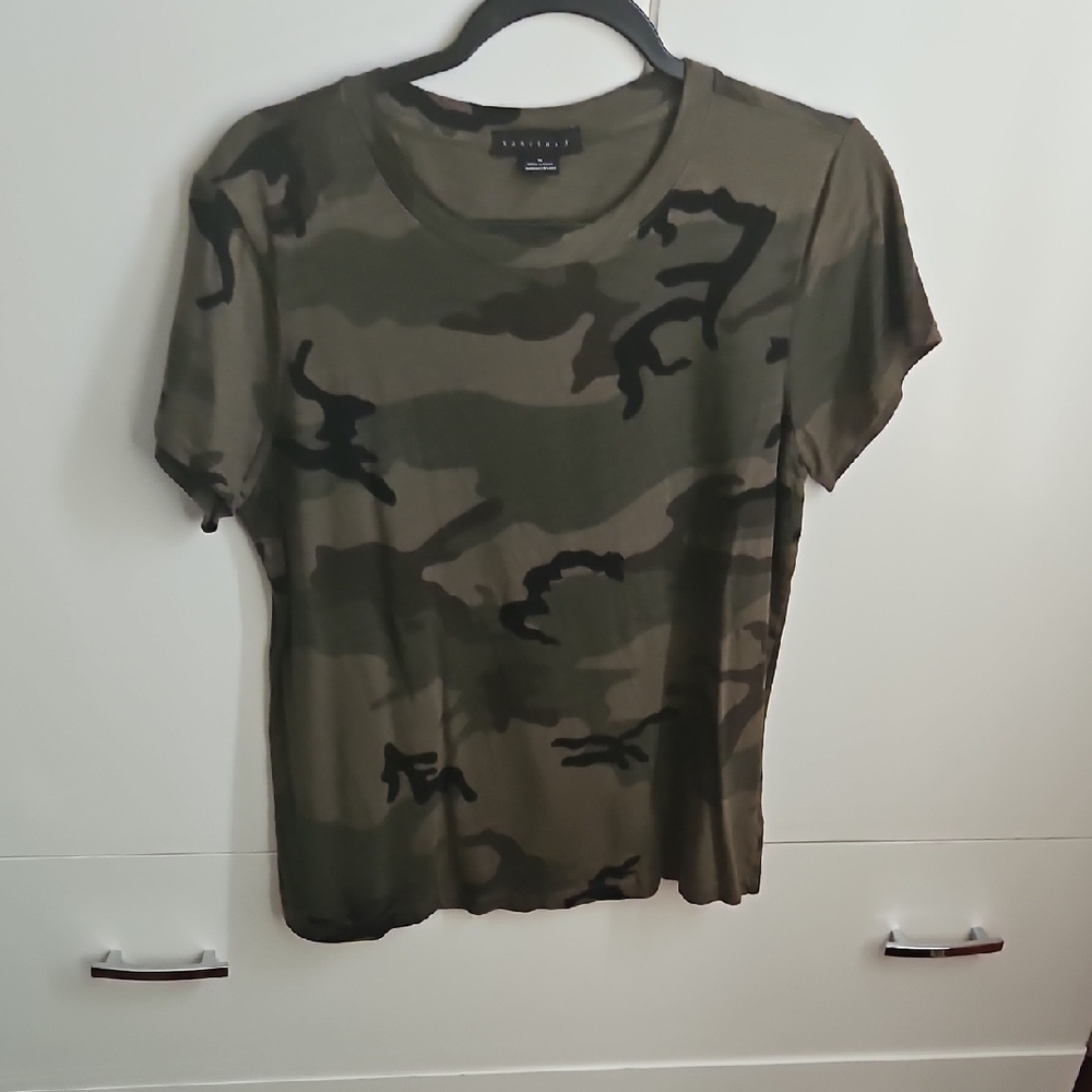 Sanctury Green Camouflage Tee
